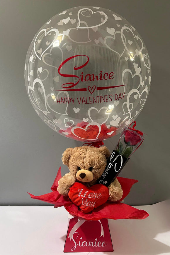 Valentines Teddy Box Balloon