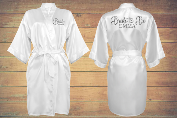 Wedding Bride Dressing Gown / Robe - Adults - Design 2